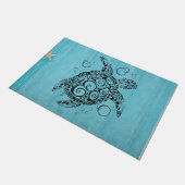 Blue Turtle Doormat, Coasthouse Fußmatte (Schrägansicht)