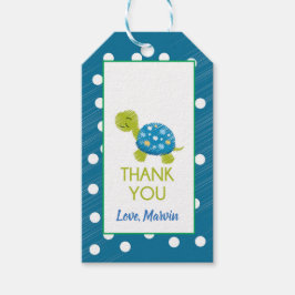 Blue Turtle Gift Tag Geschenkanhänger