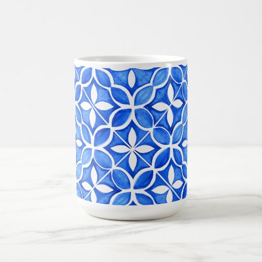 Blue Tuscan Tile Style Tasse (Mittel)