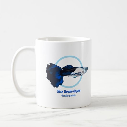 Blue Tuxedo Guppy Kaffeetasse (Links)