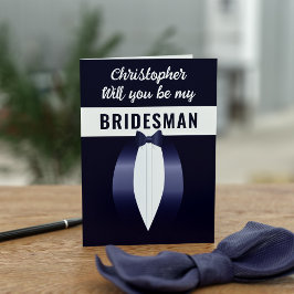 Blue Tuxedo Wedding Brautparty Vorschlag Card Einladung