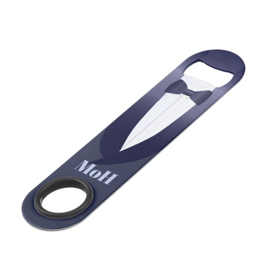 Blue Tuxedo Wedding Man of Honey Bar Key (Vorderseite Schrägansicht)