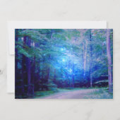 Blue Twilight Firefly Glow Fantasy Woods Mitteilungskarte (Vorderseite)