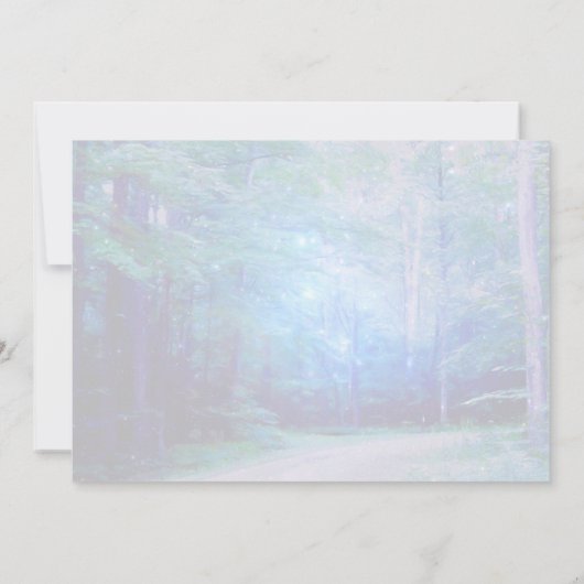Blue Twilight Firefly Glow Fantasy Woods Mitteilungskarte (Rückseite)