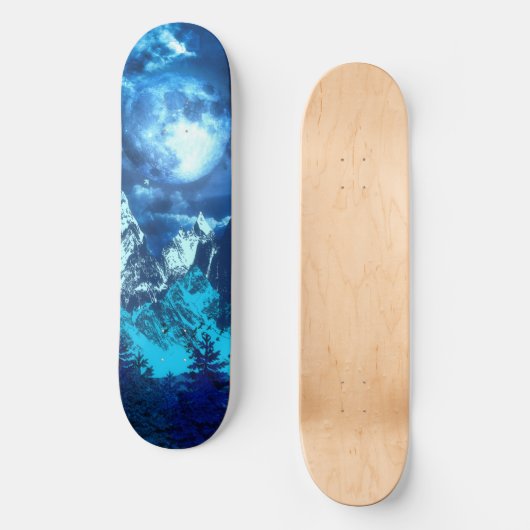 Blue Twilight Skateboard (Vorderseite)