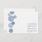 Blue Twine Globes Wedding rettet das Datum Save The Date (Vorne/Hinten)