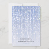 Blue Twinkle Lights Foil Ballon 16. Geburtstag Einladung (Rückseite)