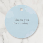 Blue Twinkle Little Star Baby Dusche Geburtstag Geschenkanhänger (Rückseite)