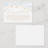 Blue Twinkle Star Baby Display Duschwrap entfernen Begleitkarte (Vorne/Hinten)