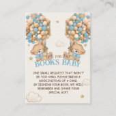 Blue Twins Bear Balloons Vorwartebuchanfrage Begleitkarte (Vorderseite)