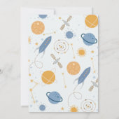 Blue Twins Erste Reise rund um die Sonne 1. Geburt Einladung (Rückseite)