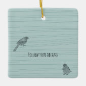 Blue Two birds following their dreams Keramikornament (Vorderseite)
