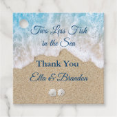 Blue Two Less Fish im Meer Danke Geschenkanhänger (Vorderseite)