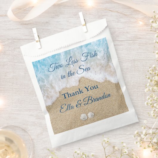 Blue Two Less Fish im Meer Danke Geschenktütchen (Ausgeschnitten)