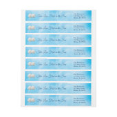 Blue Two less Fish in Sea Address Label (Bogen)