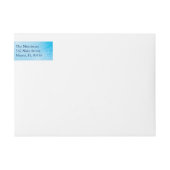 Blue Two less Fish in Sea Address Label (Vorderseite)