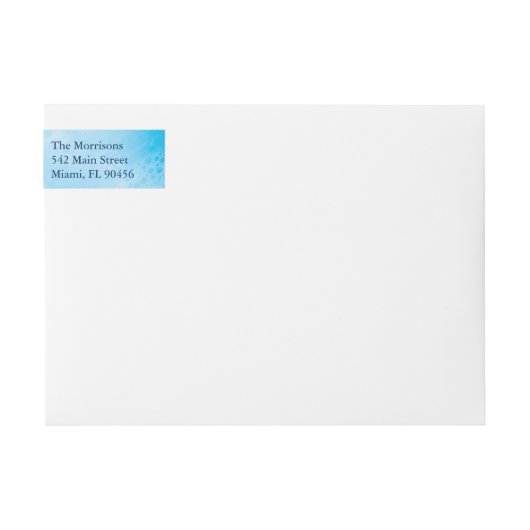 Blue Two less Fish in Sea Address Label (Vorderseite)