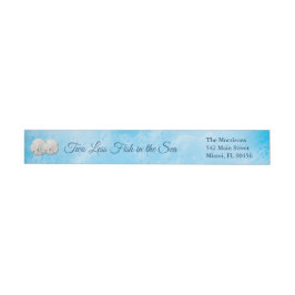 Blue Two less Fish in Sea Address Label