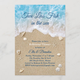 Blue Two Less Fish in Sea Probe Dinner Einladung