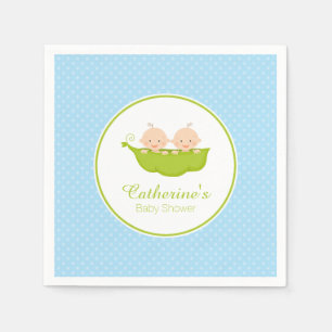 Blue Two Peas in Pod Baby Duschpapier Napkin Serviette