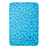 Blue Two Toned Polka Dots Badematte (Vorderseite Vertikal)