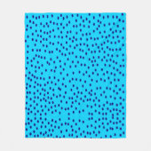 Blue Two Toned Polka Dots Fleecedecke (Vorderseite)