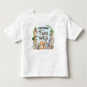 Blue Two Wild Themed Baby Boy Safari 2. Kleinkind T-shirt (Vorderseite)
