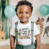 Blue Two Wild Themed Baby Boy Safari 2. Kleinkind T-shirt