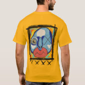 Blue Typ gemischte Medien T-Shirt (Rückseite)