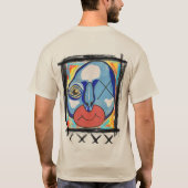 Blue Typ gemischte Medien T-Shirt (Rückseite)