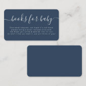 Blue Typografy Baby Shooks for Baby Begleitkarte (Vorne/Hinten)