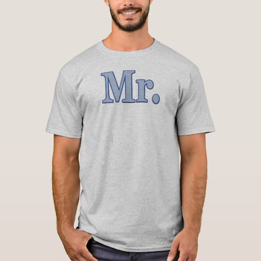 Blue Typografy Design MR T-Shirt (Vorderseite)