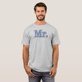 Blue Typografy Design MR T-Shirt (Vorne ganz)