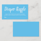 Blue Typografy Diaper Umschließkarte Begleitkarte (Vorne/Hinten)