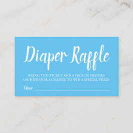 Blue Typografy Diaper Umschließkarte Begleitkarte