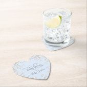 Blue Typografy Gipskraut Floral Baby Dusche Untersetzer (Vor Ort)