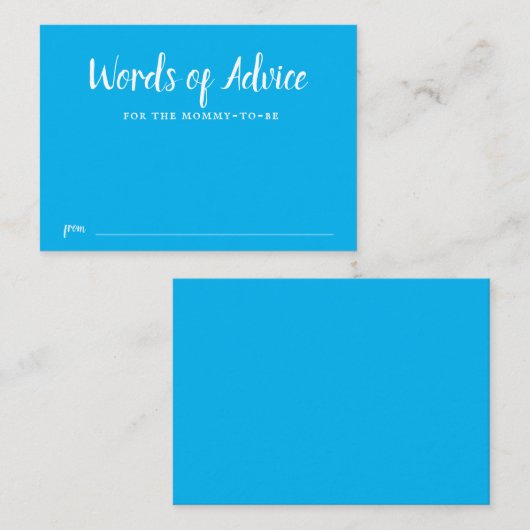 Blue Typography Boy Baby Shower Addon Begleitkarte (Vorne/Hinten)