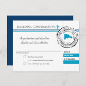 Blue UAWG Boarding Pass auf die Dominikanische Rep RSVP Karte (Vorne/Hinten)