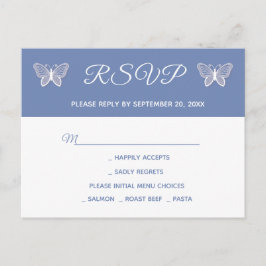 Blue UAWG Butterfly Wedding Butterfly Party Einladungspostkarte