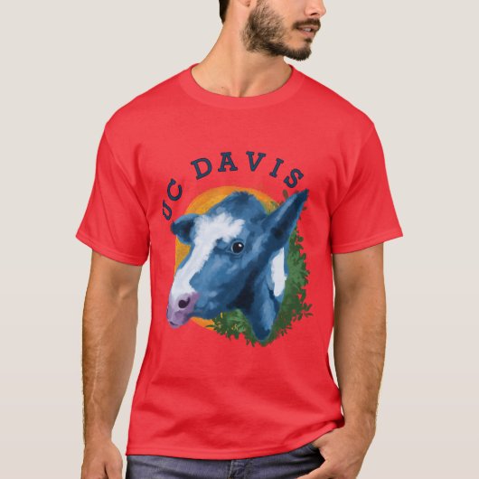 Blue UC Davis Cow T-Shirt (Vorderseite)