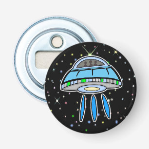 Blue UFO mit Starnight Outer Space Flaschenöffner