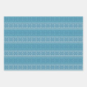 Blue Ugly Christmas Sweater Geschenkpapier Set (Vorderseite)