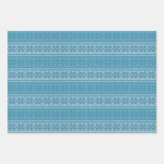 Blue Ugly Christmas Sweater Geschenkpapier Set (Vorderseite)