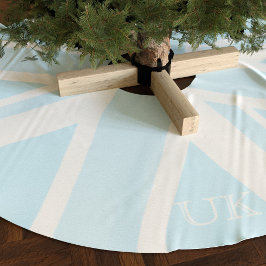 Blue UK Flag Union Jack Christmas Tree Skirt Polyester Weihnachtsbaumdecke