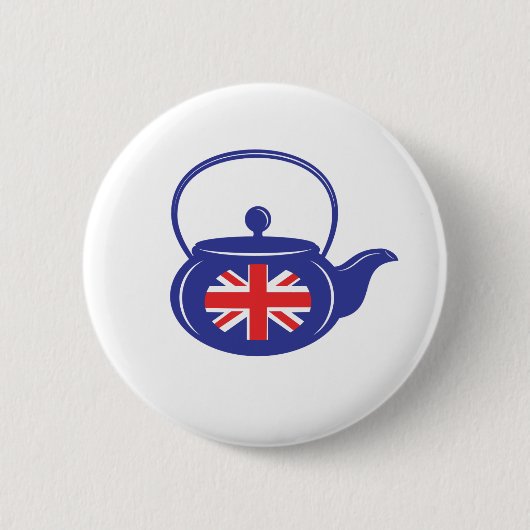 Blue UK Teapot Button (Vorderseite)