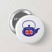 Blue UK Teapot Button (Vorne & Hinten)
