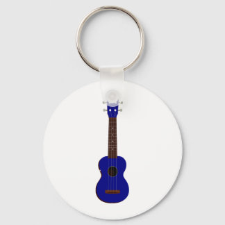 Blue Ukulele Design Schlüsselanhänger
