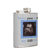 Blue Ultrasound Foto You"re Gonna be Best Vater Flachmann (Rechts)