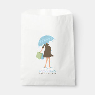 Blue Umbrella Mama Baby Dusche Geschenktütchen