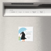 Blue Umbrella Mommy Baby Dusche Magnet (In Situ (Geschirrspüler))